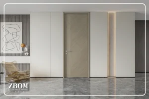 Modern whole-house interior design with built-in wardrobes and contemporary doors in Dubai